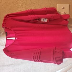 XL Hot Pink Billowy Vince Camuto Blouse (NEW)